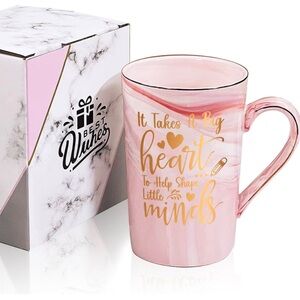 NEW TEACHER GIFTS FOR TEACHER APPRECIATION COFFEE MUG END OF YEAR PINK 14 OZ